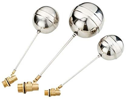 Jietou 1/2 3/4 1 Brass Float Valve, Cold And Hot Water Tank Floating Ball Valve, Stainless Steel Flow Control Cistern/Expansion Tanks Floating Ball Valve (Size : 1inch)