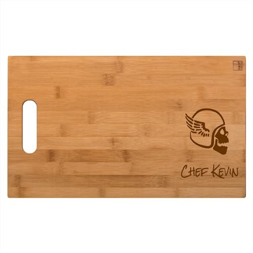 MASTERLASER3.0 Tagliere grande in bambù Personalizzato, da Cucina Professionale in bambù, rettangolare, 40X24 cm, personalizzabile con nome, iniziali e data, migliore idea regalo