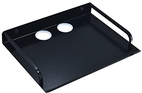 HNVNER Projektor Regal, Multimedia Regal Wandregal für TV Box/Router/Kabel-Boxen/Hi-Fi Receiver/DVD-Player/TV Zubehör, Metall Ablage für Elektronik, Wand Halterung (1 Schicht, Groß)