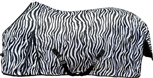 HKM Zebra Posten Fliegendecke Weiß/Schwarz 135