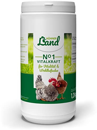 HÜHNER Land Vitalkraft für Hühner & Geflügel 1,2kg I Hühner Ergänzungsfutter für Hühnerfutter, Hühner Mineralien, für Eier & Stallklima, rein natürlich & ohne Zusätze