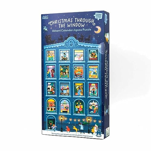 Professor PUZZLE Christmas Through the Window Jigsaw Advent Calendar | Puzzle | Ages 8+ | 1 Players