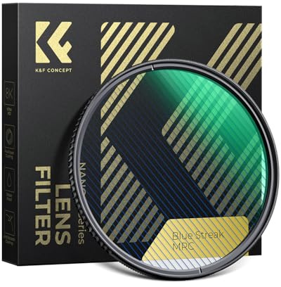 K&F CONCEPT 55mm Blue Streak Filter, Anamorphic Lens Effect Filter | Ultra Slim HD Optic Glass Multi Coated, for Filmmakers Photographers Cinematice Video, Camera Lens Filter Nano-X Series FE711