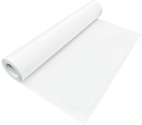JZK 30cm x 15m wit tekenpapierrol kunstpapier voor kinderen, schetspapier, schilderpapier, schildersezeldocument voor tekentafel, knutselpapier