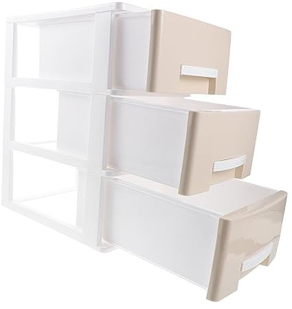 STOBAZA Vielseitige Aufbewahrungsbox Aus Kunststoff Büro-desktop-organizer 3-stufiger Schreibwaren-organizer Platzsparender Schubladenschrank