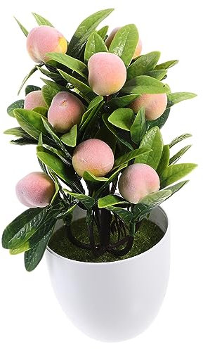 Cabilock Künstlicher Obstbaum Mit Blättern Und Früchten Realistisches Bonsai-Ornament Künstliche Pflanze Für Innen Und Außendekoration Sicherer Kunststoff Leicht Und Bruchfest