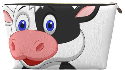 Vagilo Kulturtasche aus Leder von Dairy Cow, stilvolles und langlebiges Kulturbeutel für Reisende, Kosmetik-Organizer, Make-up-Tasche, Handgepäck, tragbarer Organizer, Reißverschlusstasche, gold,