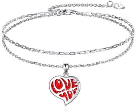 VONALA Herz Armband 925 Sterling Silber Liebe Sie Herz Charm Büroklammer Kette Armband Layered Schmuck Geschenke für Ladies Damen