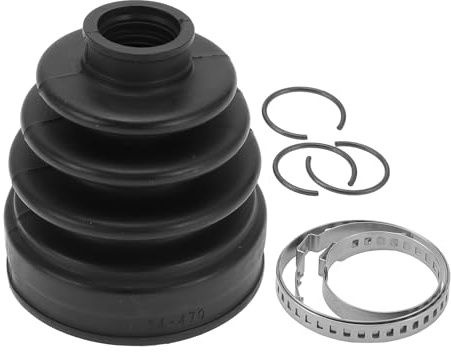 Hihaha No.68127817AA CV Joint Boot Kit W/Clamps for Jeep Compass 2008-2014 2016-2017 Inner Constant Velocity Joint Boot Strong Durable Rubber 1 Set Black
