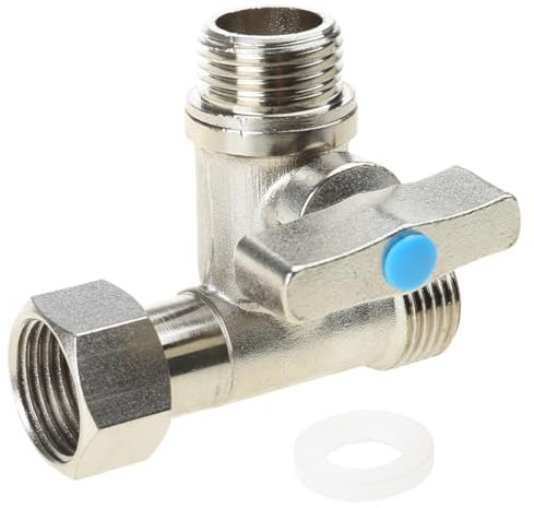 Absperrventile, 20 mm, 3-Wege-Umsteller, Anschluss für WC, T-Adapter für Geschirrspüler, Waschmaschine, einfach zu bedienen