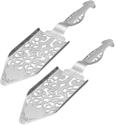 NAMOARLY 2Pcs Stainless Steel Absinthe Dripper Hollow Design Multi-Function Cocktail Filter Convenient Wormwood Spoon for Home Bar Use
