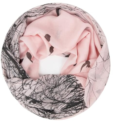 Glamexx24 Schal Damen Schlauchschal Langschal mit Muster Loop schal Loopschal Tuch Halstuch Rundschal Leicht