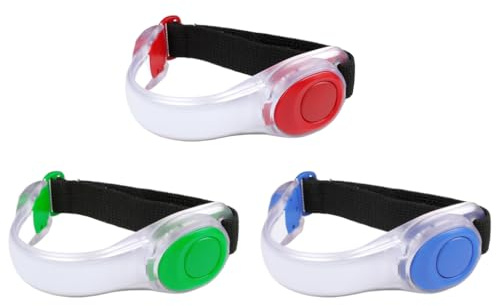 Hitopin LED Armbänder, 3 Stücke LED Leuchtarmband, Justierbare Leuchtarmband, Outdoor Leuchtarmbänder mit 2 verschiedenen Modi, für Laufen Jogging Wandern Radfahren Konzert Camping Outdoor Sports