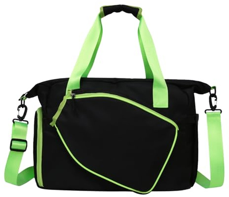 Gvblkq Sling Bag, Court Backpack, Waterproof with Bottle Pocket, Shoe Compartment, Oxford Cloth, Spacious Handle Pouch for Rackets Badminton, Gym Workout, Family Travel, 43 x 20 x 30 cm