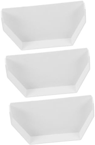 Lurrose 3 Pezzi Affondando la testa del secchio tappo copertura terminale della grondaia FINE tappi terminali di grondaia Il downspout termina grondaia del cappello finale pvc bianca