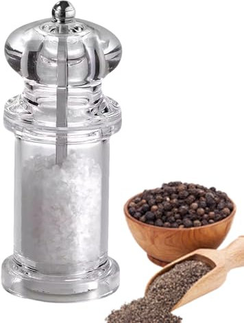 Molinillo De Pimienta | Molinillo Para Pimienta Y Especias,Recipiente Transparente Reutilizable Utensilios De Cocina Botellas Especieros Para Pimienta Cocina Hogar Barbacoa