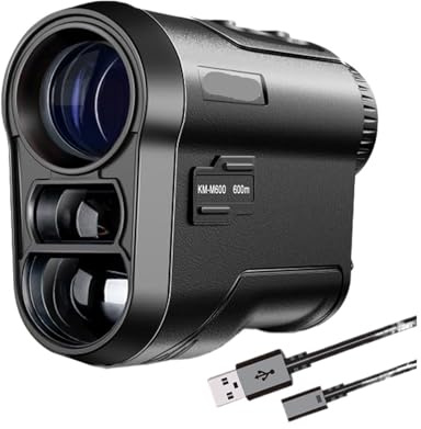 Télémètre Laser de Golf 600 m/800 m/1000 m avec Inclinaison et Verrouillage du mât Drapeau, Vibration, for Le, la Chasse l'arpentage(Multifunctional,800M)