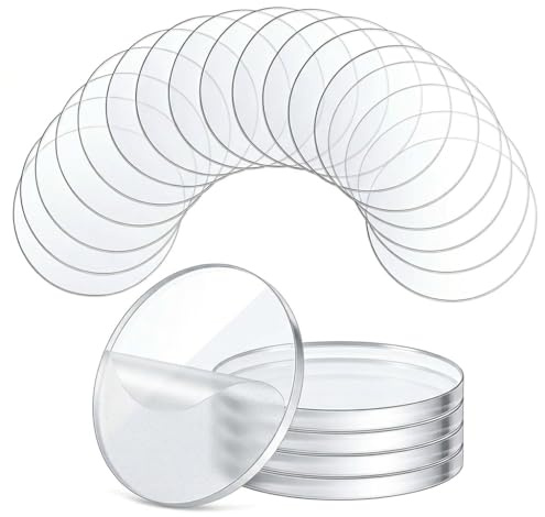 20 Stück Acrylplatten Rund 50mm 2mm Dicke Transparent Klare Acrylscheiben | Lasergravur, Malerei, Modellbau, Dekoration, Hochwertige Qualität, Vielseitig Verwendbar, Glatt, Kristallklar, Robust