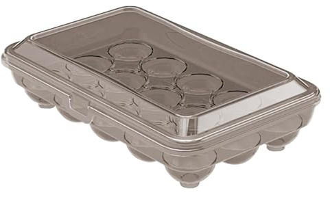 Organizer per uova - Vassoio per uova portatile con coperchio, contenitore ṕer úova impilabile con fibbia di sicurezza, contenitore p̀er ùova di gallina, contenitori p̃er ûova impilabili da 10 grig