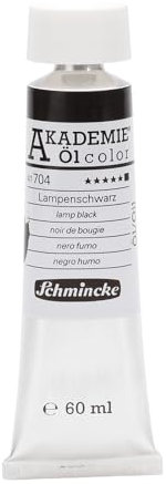 Schmincke – AKADEMIE® Öl color, feine Künstler-Ölfarben, Lampenschwarz, 41 704 011, 60 ml Tube, höchst lichtecht, Ölmalerei