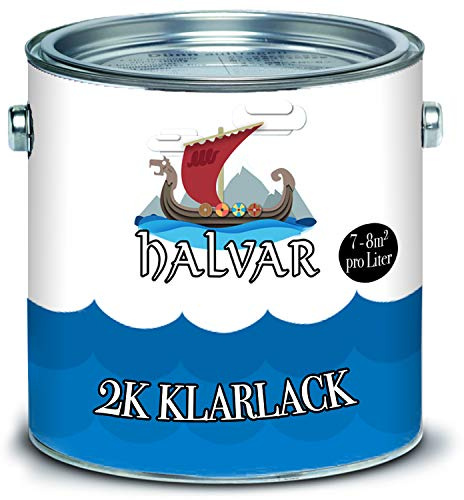 Halvar skandinavischer 2-K Klarlack mit Härter im SET glänzend transparent 5:1 (10 L)
