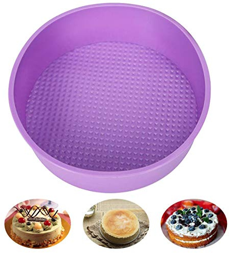 Baking Silicone Round Cake Pan Baking Mold, BPA Free, Non-Stick European-Grade Silicone, 2.36-inches Deep (10 inch)