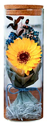 Amosfun Weihnachten konservierte Sonnenblume seifen Gartennelke Flasche leuchtende ewige Blumen für Dekorations