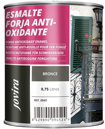 JOVIRA PAINTS Émail de forge Antioxydant Émail à base de solvant. Protection et décoration sur le fer (750 Millilitres, Bronze).