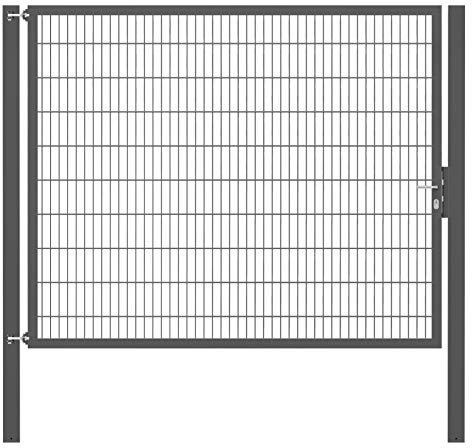Alberts 636449 Einzeltor Flexo Plus mit Zubehör | verschiedene Breiten und Höhen | Pfostenstärke 100 x 100 mm | anthrazit | Breite 250 cm | Höhe 200 cm