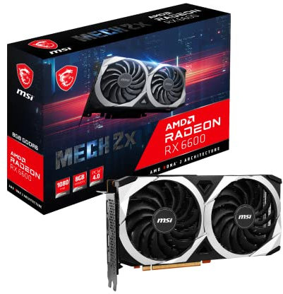 MSI Radeon RX 6600 MECH 2X 8G, Grafikkarte, 8GB Speicher