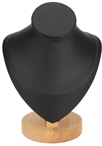 BFYDOAA Halsketten-Display-Halter, Schmuckbüste, Schaufensterpuppe, Halskette, Kette, Büste, Schmuckständer für Einzelhandelsgeschäfte und Messen(Schwarz)