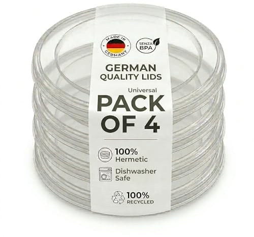 XILMARK Can Lids for Tins, Lid Covers Pet, Plastic Cap Reusable, Paw Pal Can Tin Lids, Snap-on Lid, Protector for Cat and Dog Food, Wet Pet Food, BPA-free 800g Covers, Airtight Food Top (4 PACK)