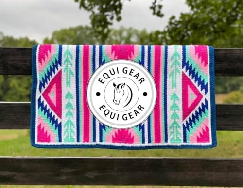 EQUIGEAR Western Show Horse Satteldecke aus neuseeländischer Wolle, Western-Design, handgefertigte Satteldecke, Wollpolster, Sensor Flex (Anpassung möglich), WK88 (34x42)