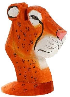 Cabilock Holz Brillenhalter in Tierform Handgeschnitzt aus Lindenholz als Schreibtischdekoration mit Ablage für 1 Brille für Zuhause