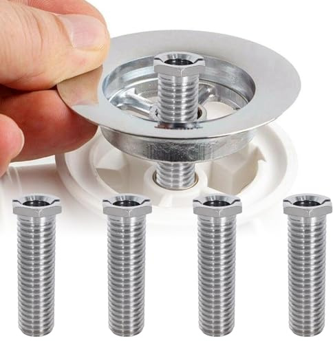 Sink Basket Screw,4pcs 45mm Stainless Steel Sinks Basket Filter Screws,Sink Bolt Screw for Wash Basin Strainer Plug,Wash Basin Fixing Screws,for Kitchen Wash Basin