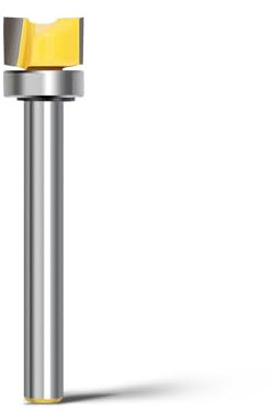 WOBLLMX Fresa a filo con fusto da 6 mm, diametro 12 mm, lunghezza di lavoro 7,5 mm, con cuscinetto a sfera in metallo duro, maneggevole, durevole e affilata per la lavorazione del legno fai da te a