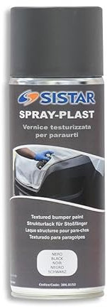 Sistar Vernice Testurizzata per paraurti e Parti in plastica Colore Nero ml 400