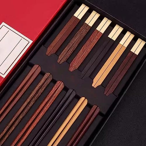 ZGYOZMNG Palillos Chinos Reutilizables para Principiantes Juego Familiar de Palillos Chinos, 6 Pares de Palillos Chinos Reutilizables (diámetro de 27 cm) (Ancho de 25 cm)