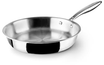 IBILI Poêle triple couche naturelle, 16 cm, acier inoxydable, convient pour induction, sans antiadhésif