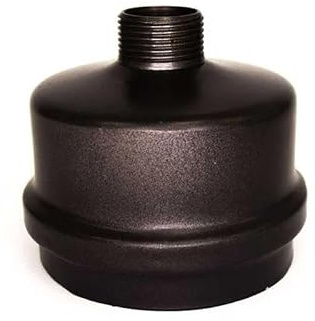 Tappo raccolta condensa ø80 serie pellet 1,2 mm in acciaio al carbonio verniciato nero