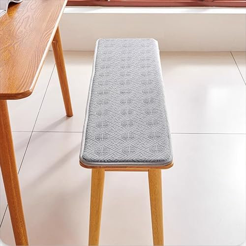 Hruile Cuscini antiscivolo per scarpe, mobili, divani, 2 o 3 posti, per sala da pranzo, balcone, terrazza, cucina, davanzale (200 x 30 x 1,5 cm, grigio)