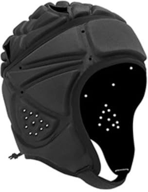 EXKURPOO Casque Rugby Protège-tête de Rugby, Casque rembourré, réduit Les collisions d'impact for la Protection, Rembourrage Souple for Coque, équipement de Protection(Black)