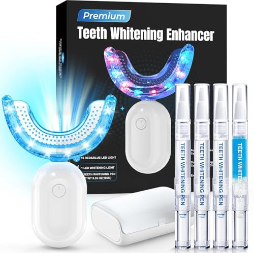 Kit Sbiancante Denti Professionale Sbiancamento Denti - TeethBliss kit sbiancante denti con Lampada LED 32X Elimina le Macchie 3 Gel Sbiancante Denti Sicuro per lo Smalto