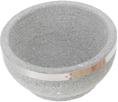 Sewroro Ciotola Di Pietra Coreana Per Bibimbap Resistente Al Calore Pentola Di Zuppa in Pietra Naturale Per Cucina Domestica Per Fuoco Diretto e Riso Croccante