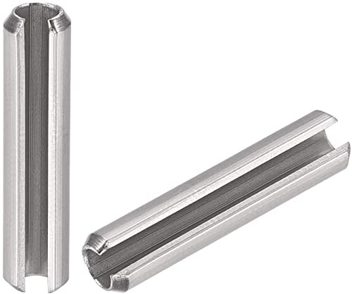 Pasador elástico ranurado - M4 x 30 mm, acero inoxidable 304, pasadores elásticos divididos, acabado liso, 20 unidades
