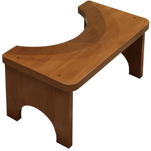 Poop Stool,Wooden Toilet Stool - Ergonomic Potty Step,for Adults Elderly Home Bathroom Shower Camping Travel Dormitory