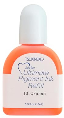 Tsukineko Ultimate Pigment Encreur Tampon Encreur Encre - 15 ML - Orange - Accessoires pour tampons encreurs VersaColor - 15 ML