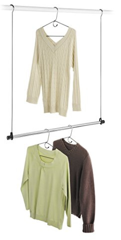 Whitmor, Doppel-Kleiderstange – robuster Kleiderschrank-Organizer, Chrom