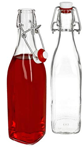 2er Set Glasflaschen Serie Swing mit Bügelverschluss 0,50 Liter