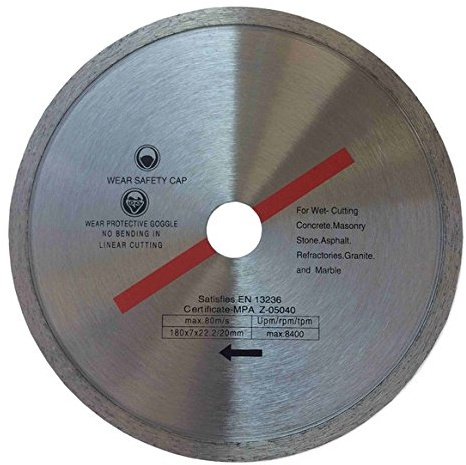 Weischer® - Diamanttrennscheibe 230 x 22,23 mm | Diamantscheibe Trennscheibe | für Fliese, Steinzeug, Marmor, Granit | Segmenthöhe 7 mm
